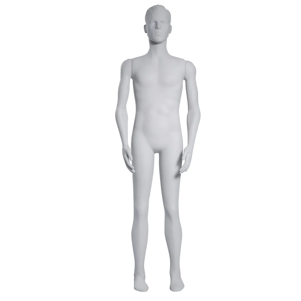 Flexible male mannequin sculpted hair, Polyflex