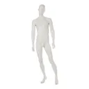 Male window mannequin w abstract head, greywhite