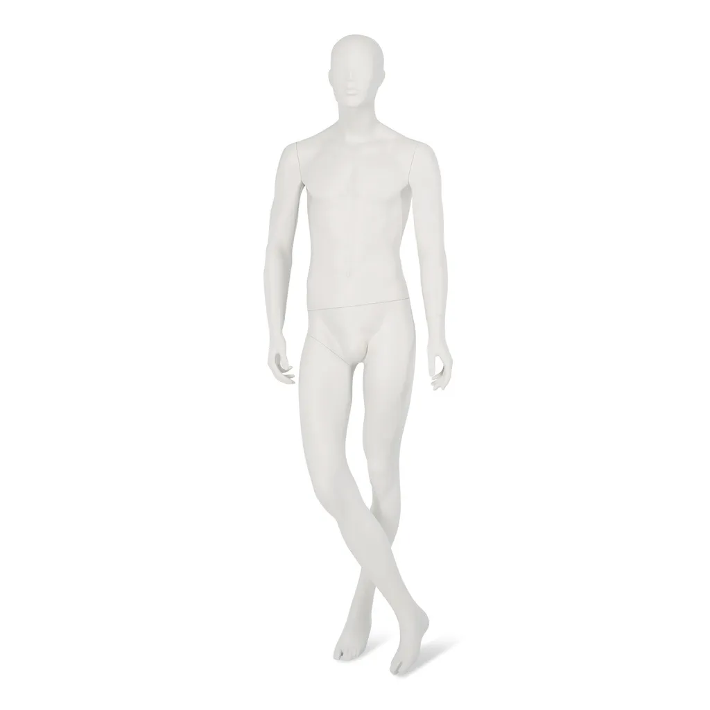 Mannequin homme tête abstraite gris clair