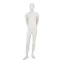 Mannequin homme ,tête abstraite, blanc gris