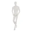 Male window mannequin w abstract head, greywhite