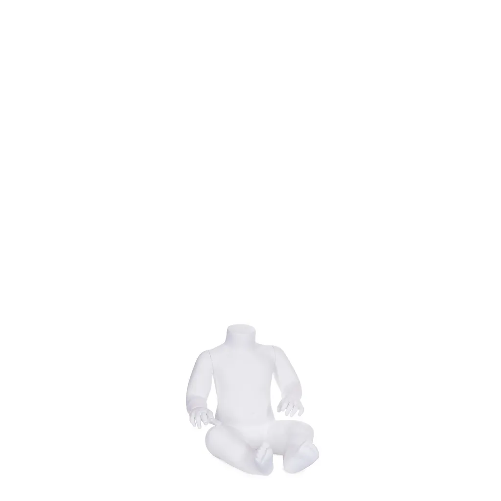 Mannequin enfant assis, sans tête, 1-3m, blanc