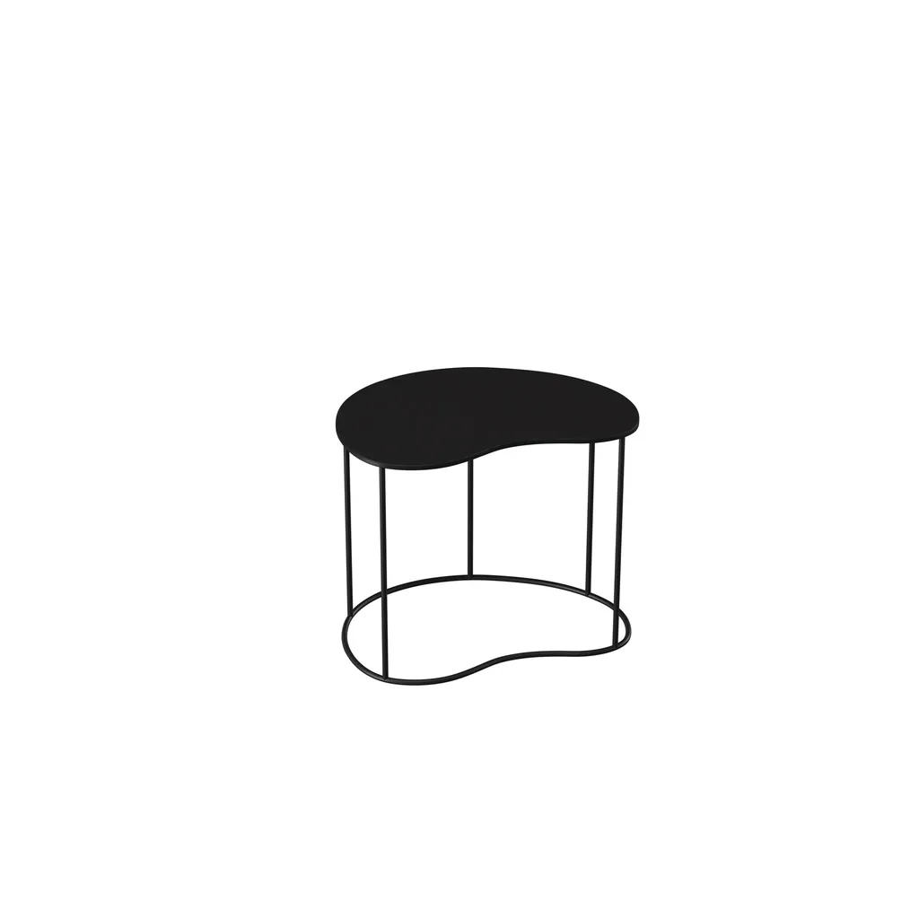 Side table 50x34xh42 cm, black powder-coated metal