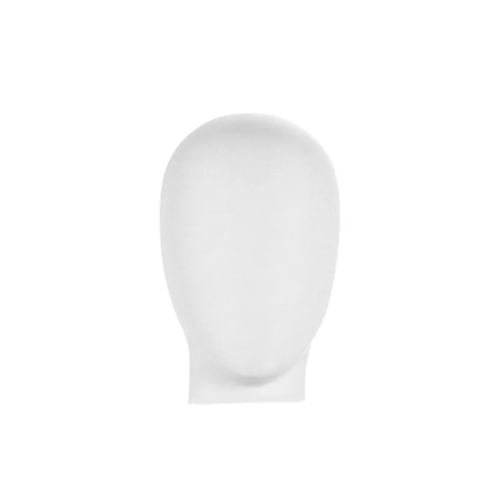 Unbreakable abstract female head, recyclable from ABS plastic, matte white