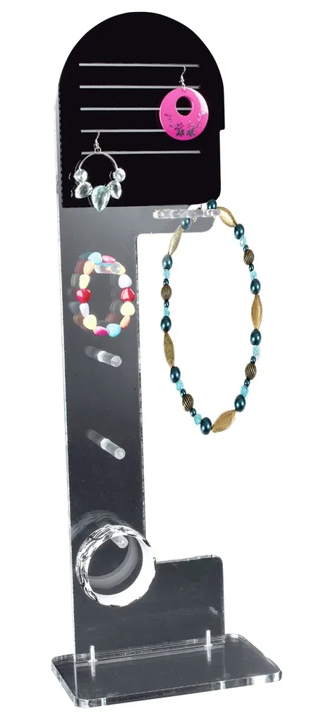 Jewellery display, 16 x 62 cm, plexi, transparent