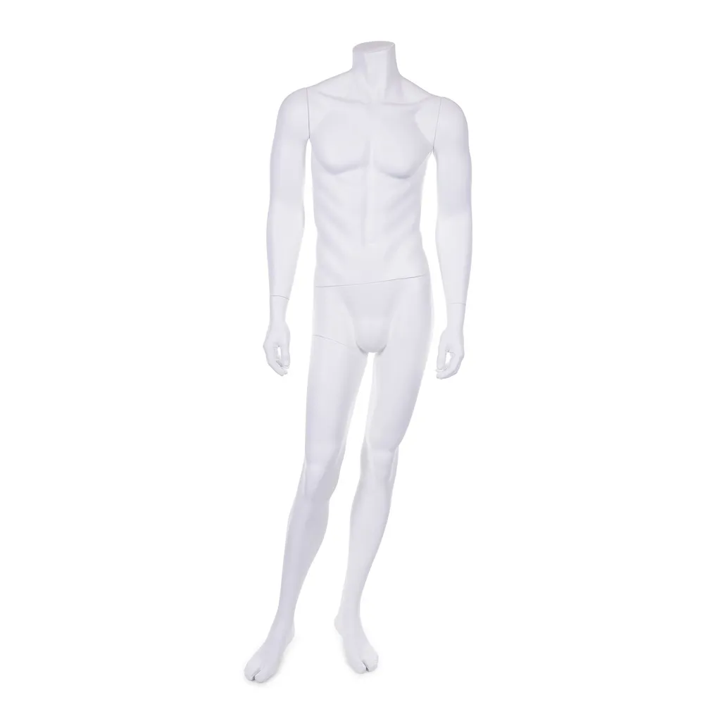 Mannequin homme sans tête, couleur blanc mat