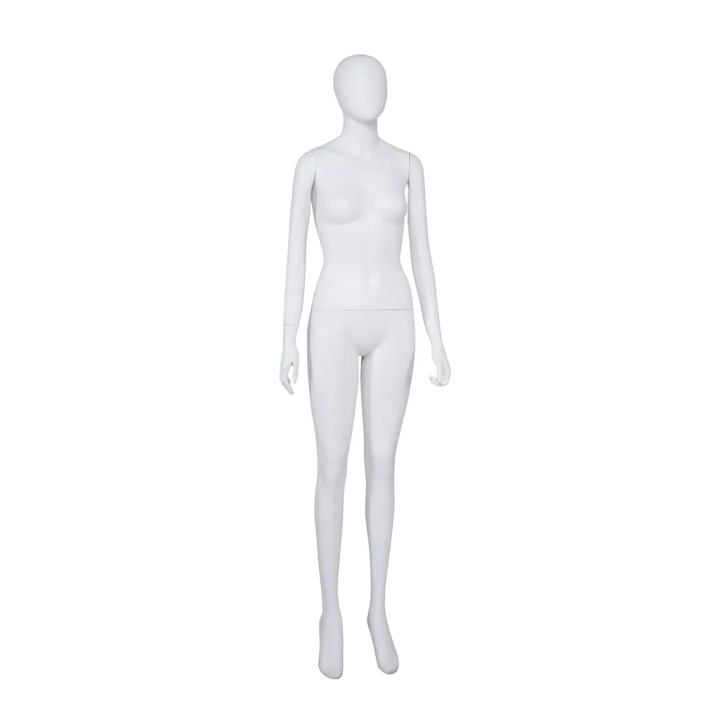 Maniquí femenina, abstracto, blanco