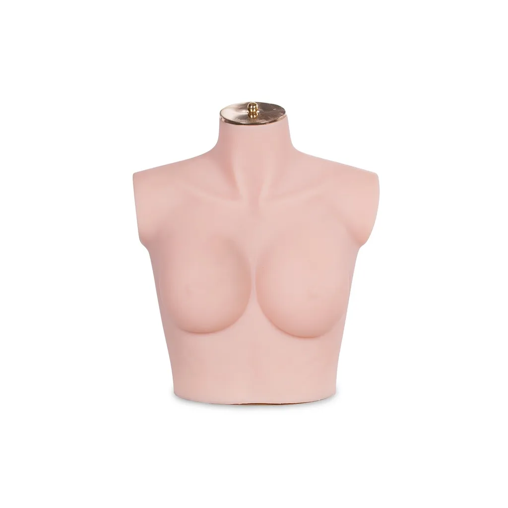 Female torso cut below breast, B cup, silicone