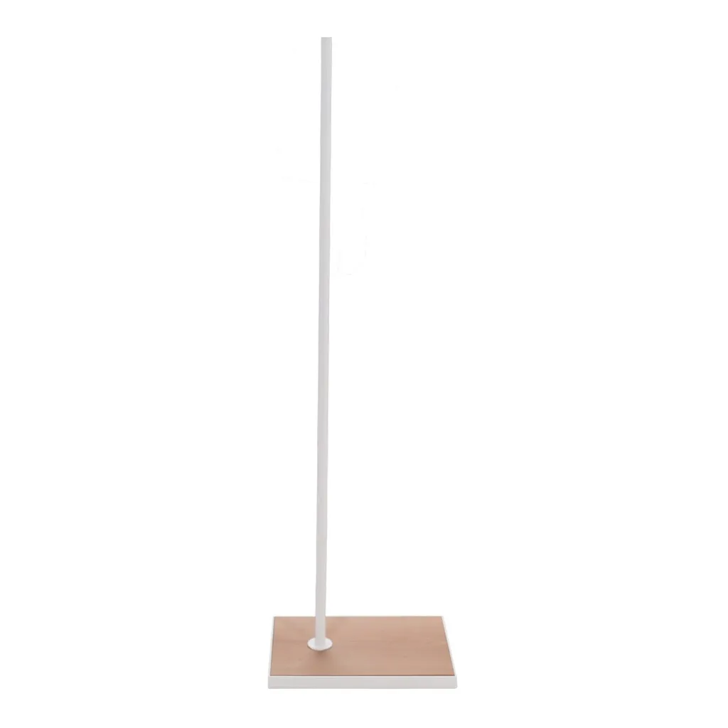 Bust stand with leg connection, 110 cm, rectangular base plate, wood and white