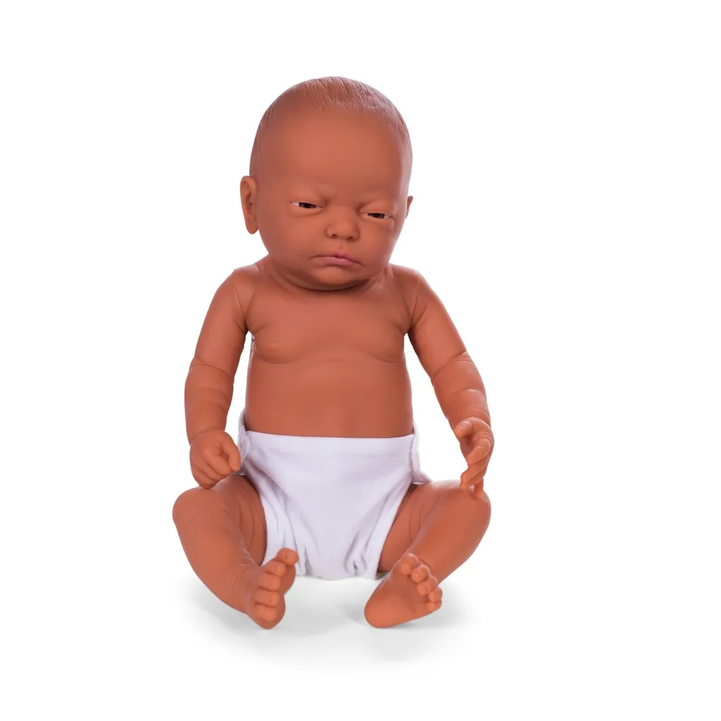 Realistische baby mannequin, aziatische huidskleur, meisje, collectie Baby Dol, pose 61109