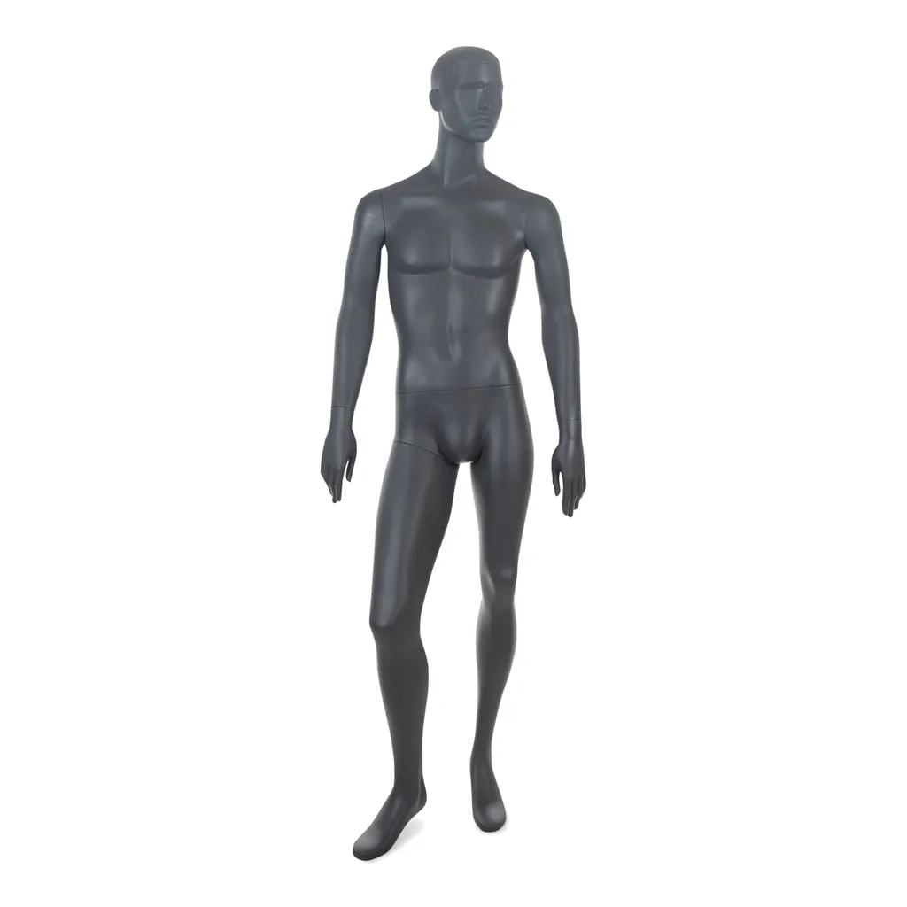 Mannequin homme avec tête abstraite, gris RAL7024