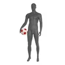 Herrenfigur abstraktem  Kopf, Fussball, Top Sports