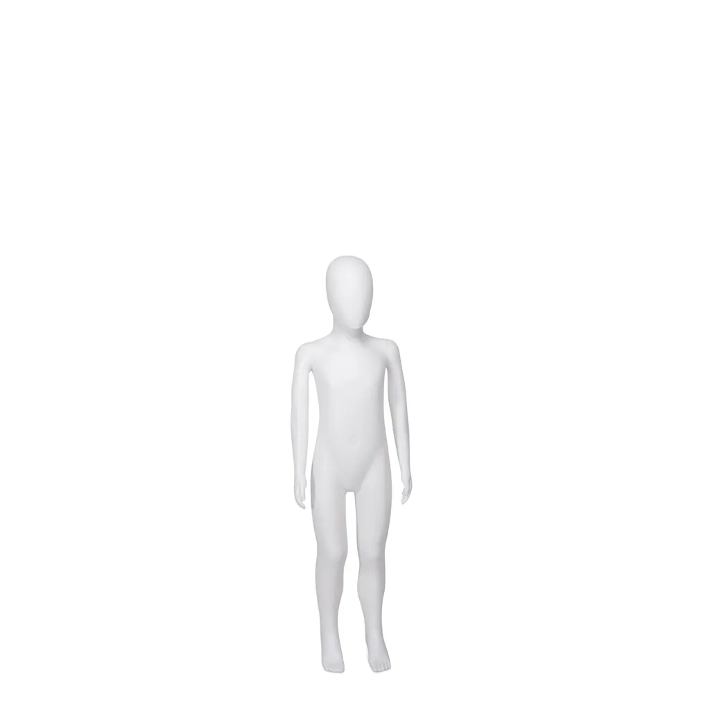 Cheap mannequin, child, 5 year, detachable head, white mat colour, standing pose 21