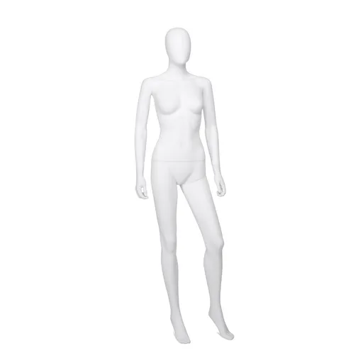 [UNBRF01_WH] Maniquí femenino barato, cabeza desmontable, blanco mate, pose de pie 01