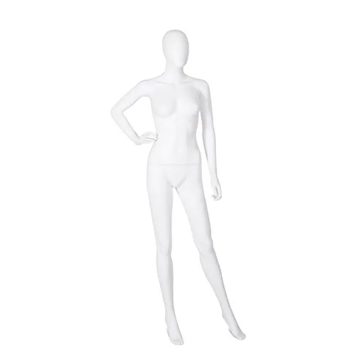 [UNBRF02_WH] Cheap mannequin, female, detachable head, white mat colour, standing pose 02