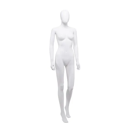 [UNBRF10_WH] Maniquí femenino barato, cabeza desmontable, blanco mate, pose de pie 10