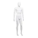 Mannequin pas cher, homme, tête amovible, blanc mat, pose debout 02