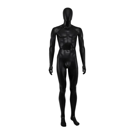 [UNBRM03_BL] Cheap mannequin, male, detachable head, black mat colour, standing pose 03