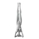 Yoga sport dames mannequin, grijs, abstract hoofd, pose 38