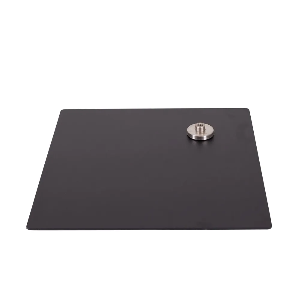 Base cuadrada para maniquí, 40 cm, acero con recubrimiento en polvo negro mate