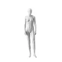 Realistic mannequin, female, urban style, matt white, standing pose 009