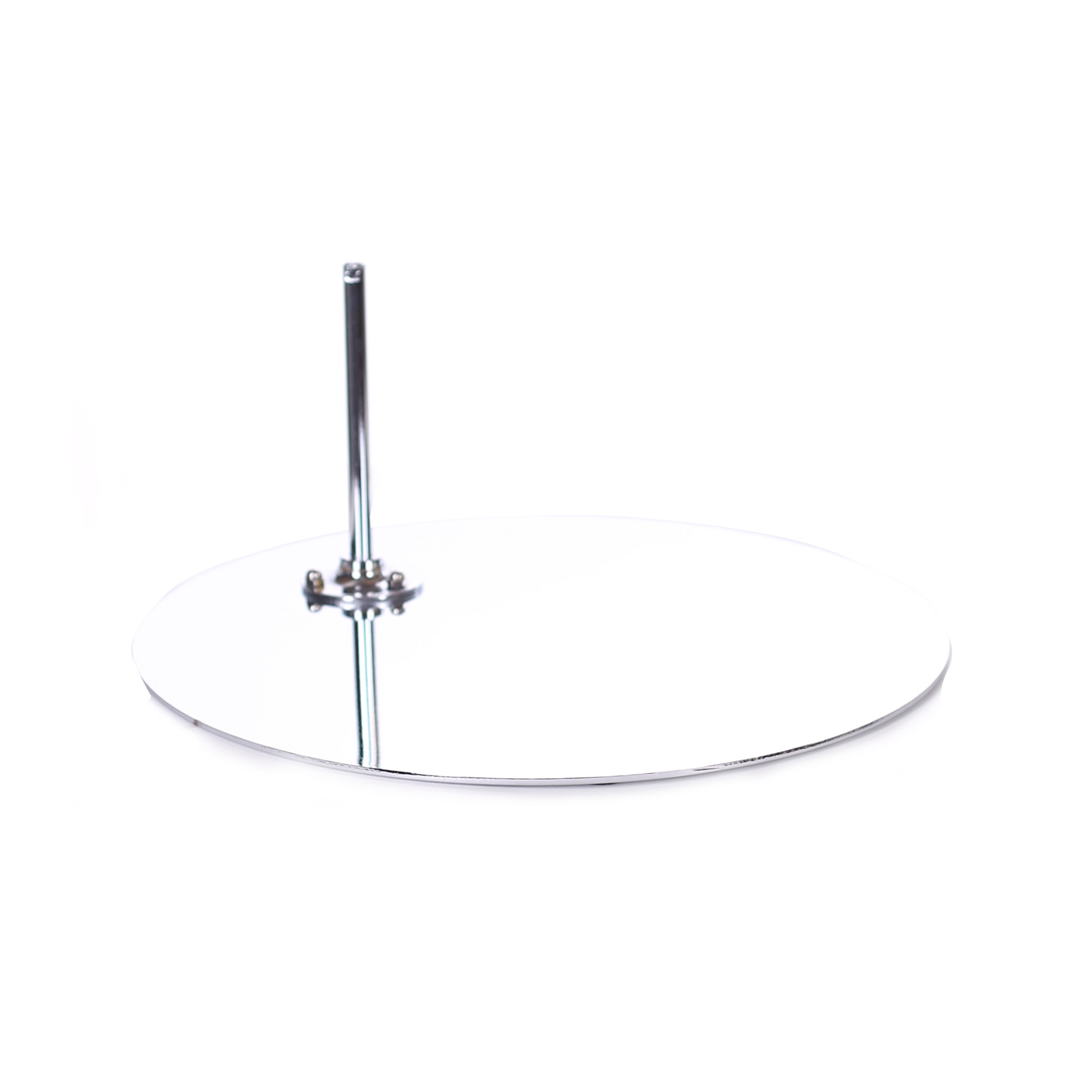 Round mannequin base, Chrome, footpin included