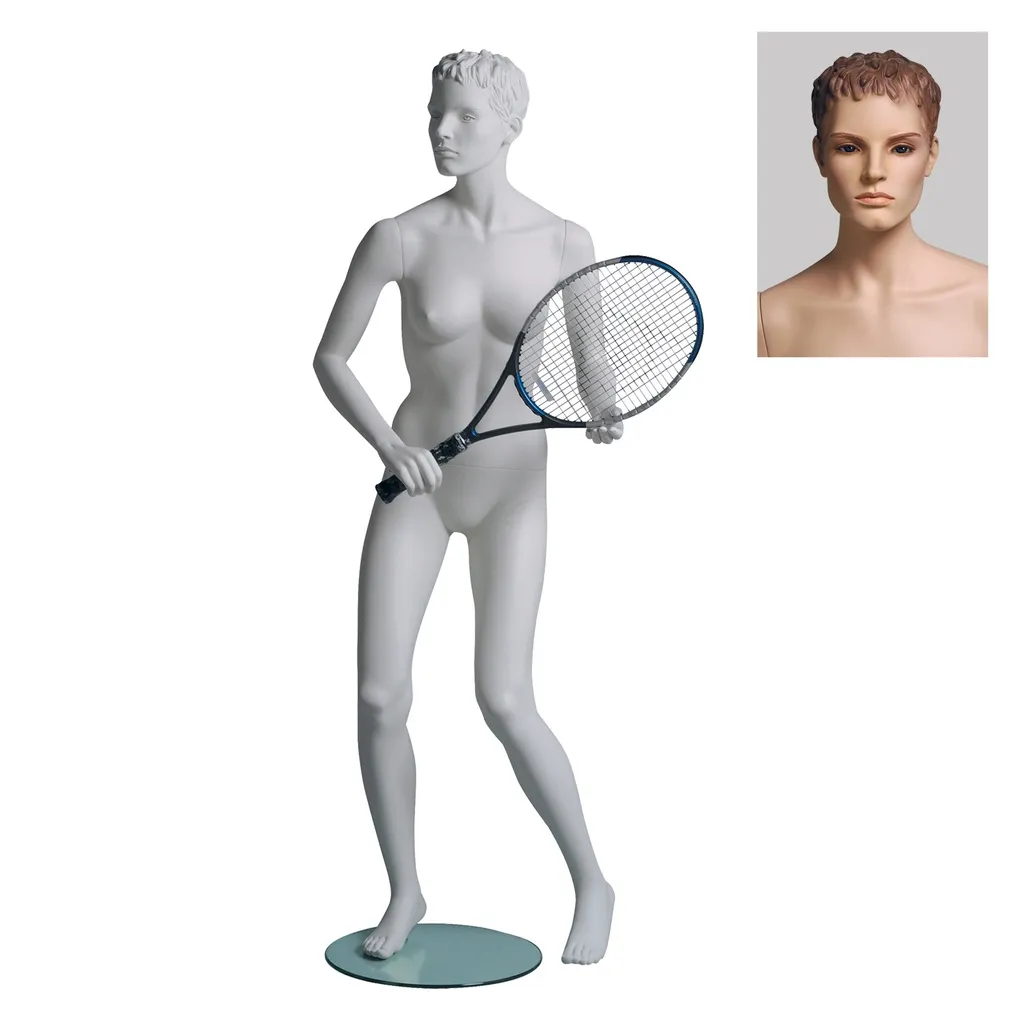 Mannequin femme aux cheveux sculptés, All Sports