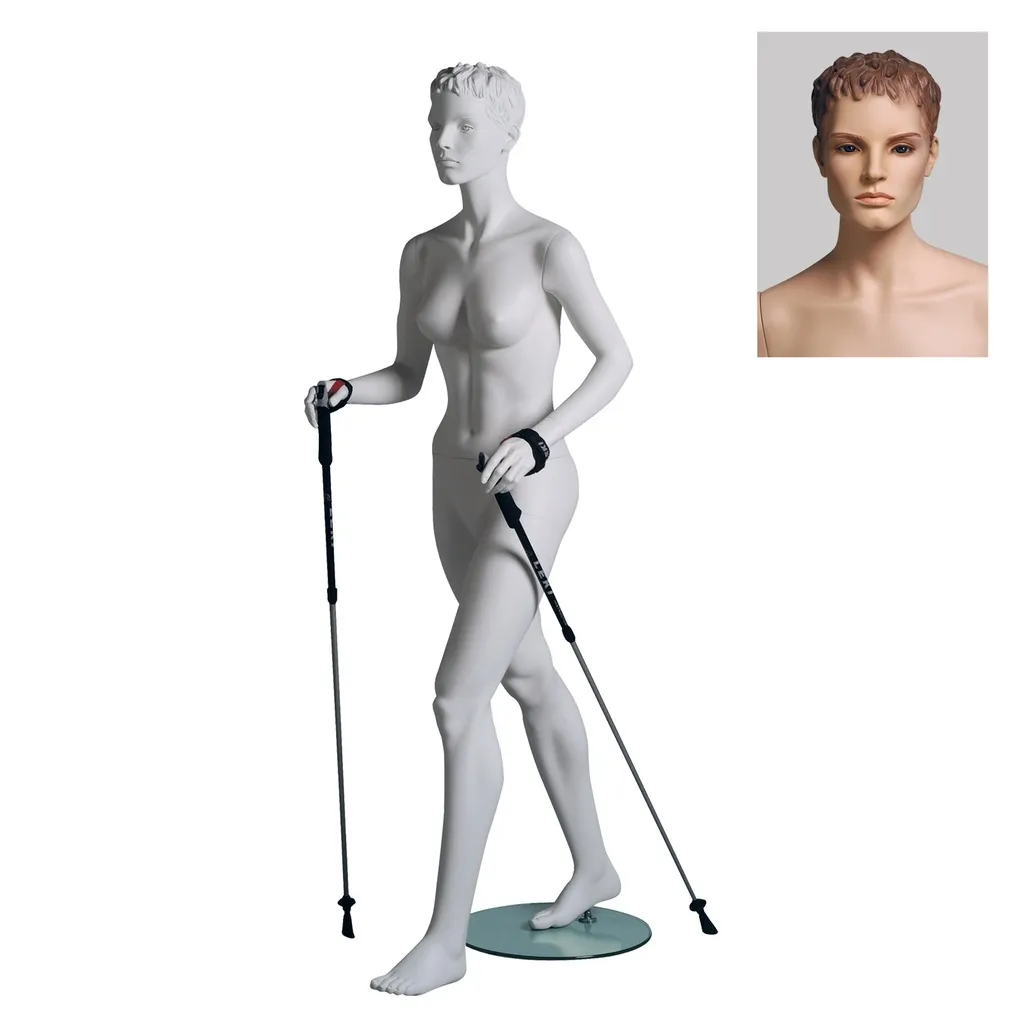 Mannequin femme aux cheveux sculptés, All Sports