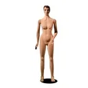 Flexible female mannequin with sculpted hair, coll