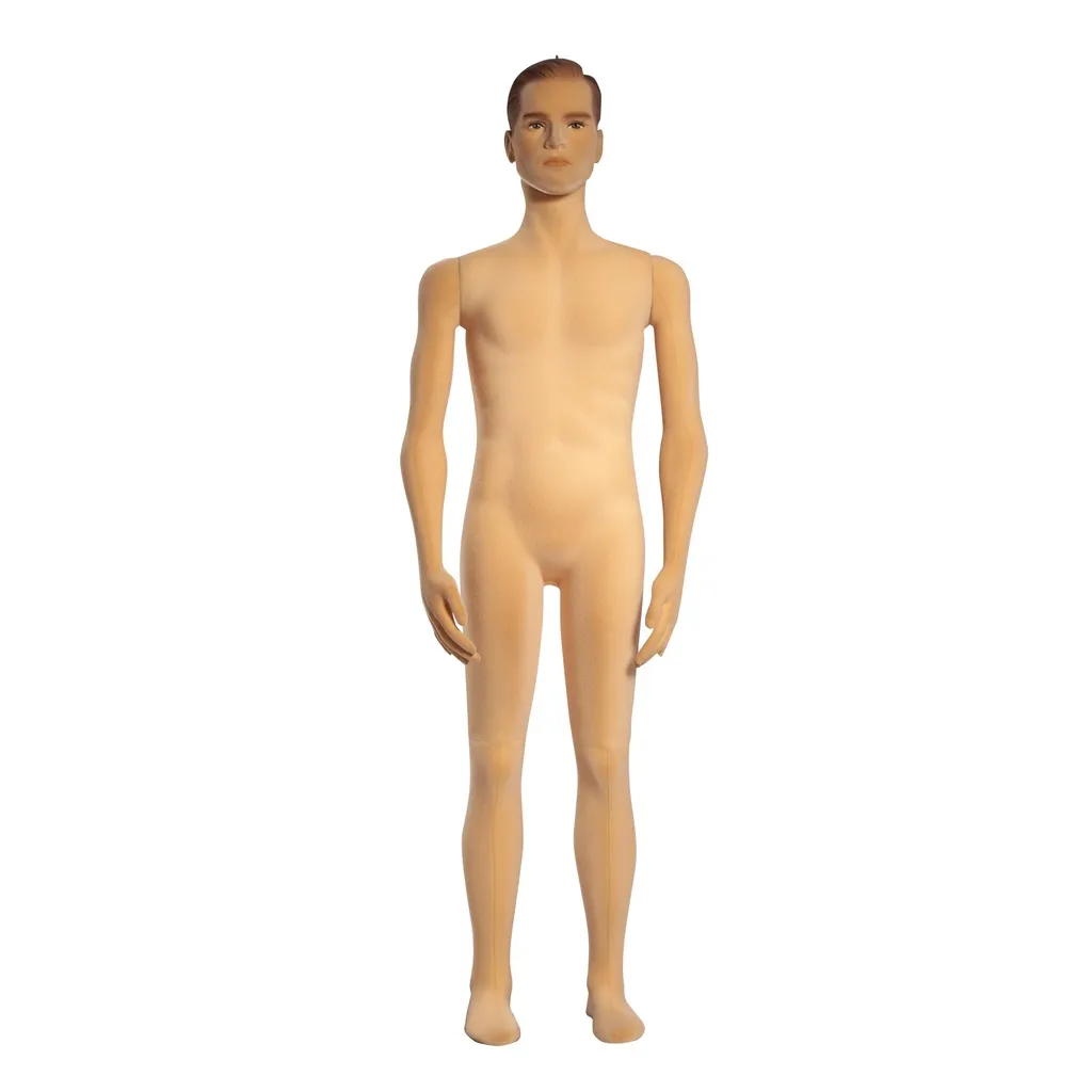 Mannequin homme flexible cheveux sculptés, Polyflex