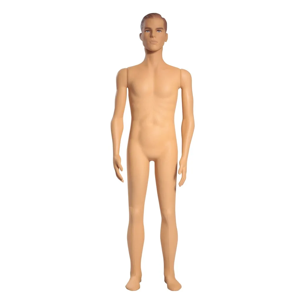 Flexible male mannequin  sculpted hair, Polyflex