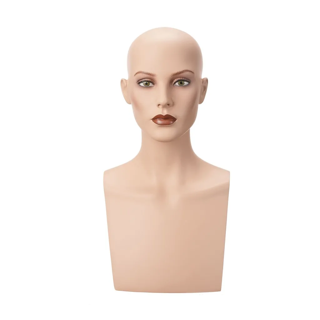 Realistic female head, FRP, height 50 cm