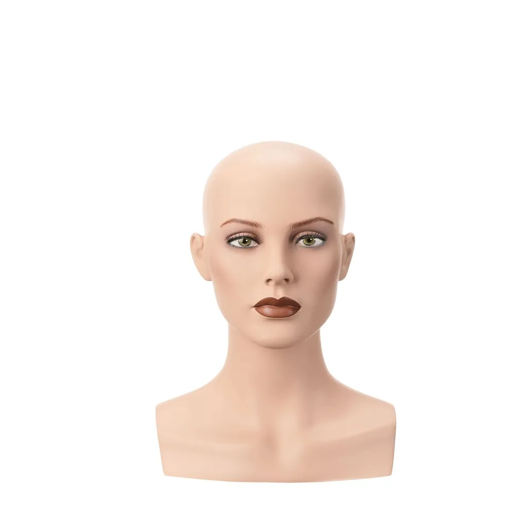 Realistic female head, FRP, height 35 cm