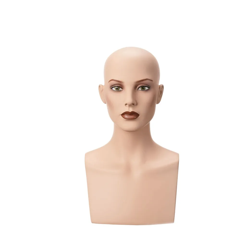 Realistic female head, FRP, height 45 cm