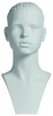 Child head with sculpted hair, FRP, white mat 