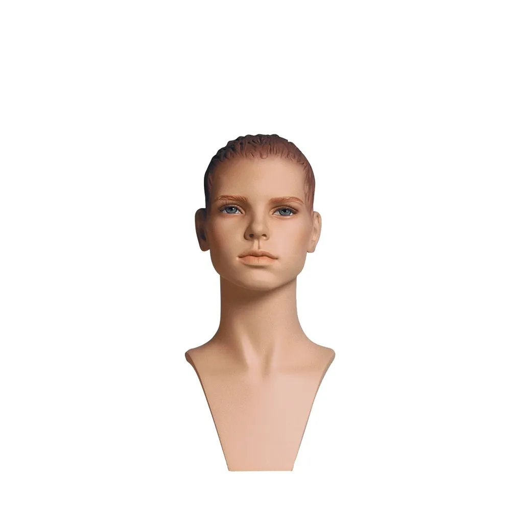 Child head, sculpted hair, FRP,skin color+make-up