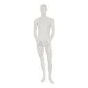 Male window mannequin w abstract head, greywhite