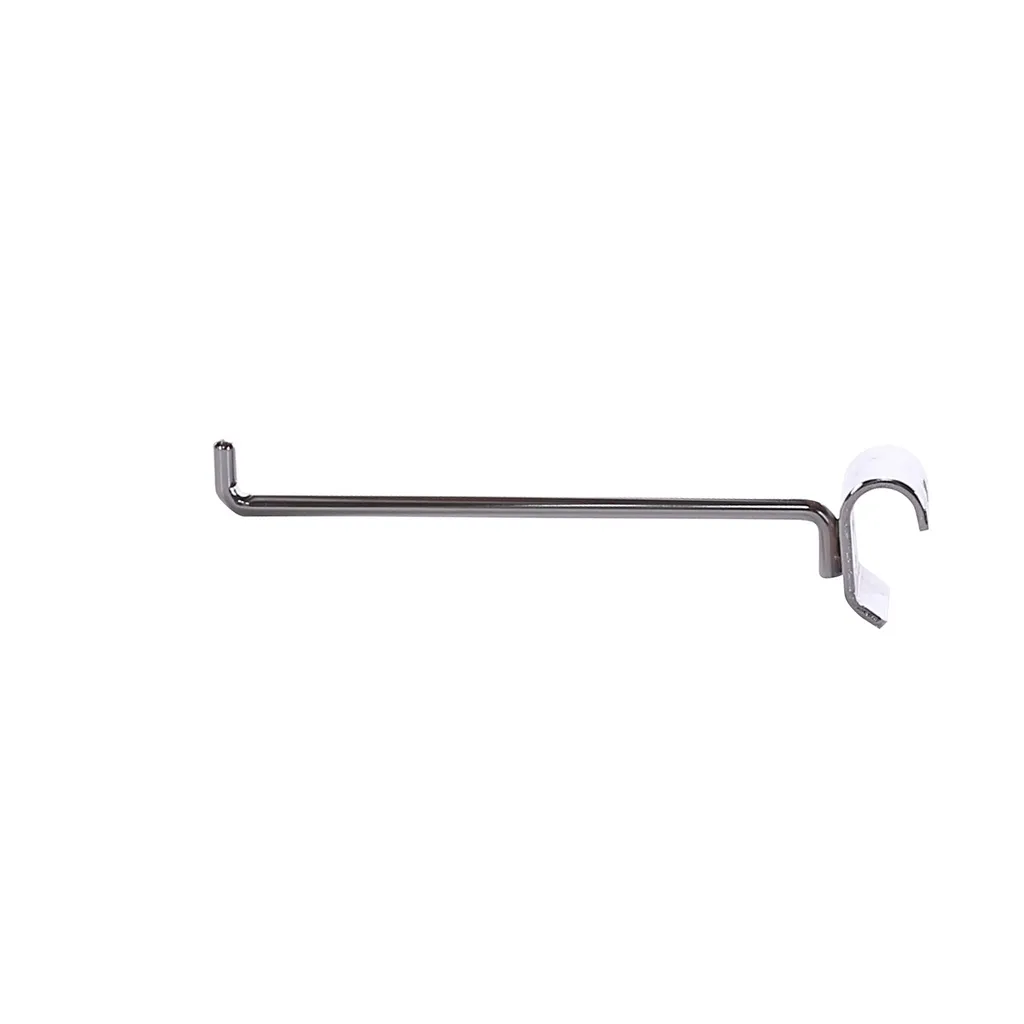 Slatwall hook, length 10 cm, chromed