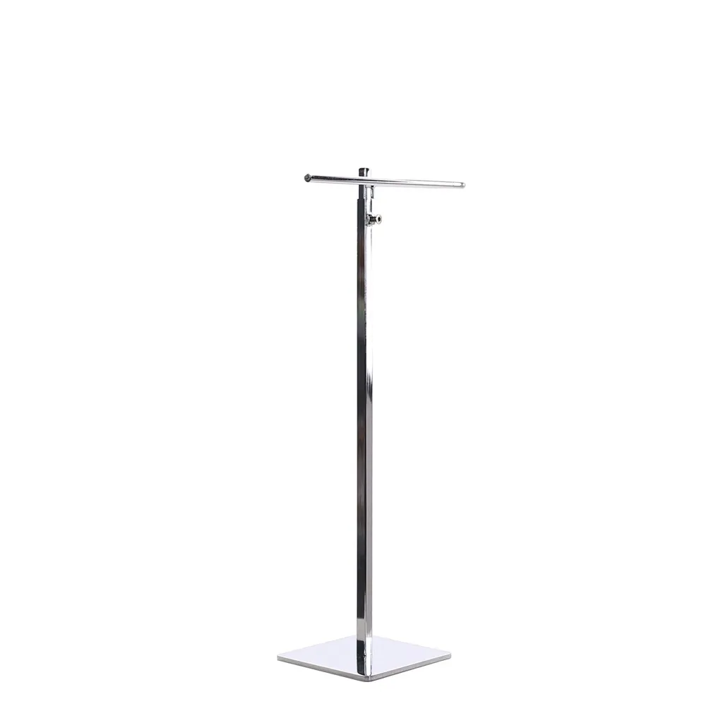 Adjustable trousers display, chromed metal