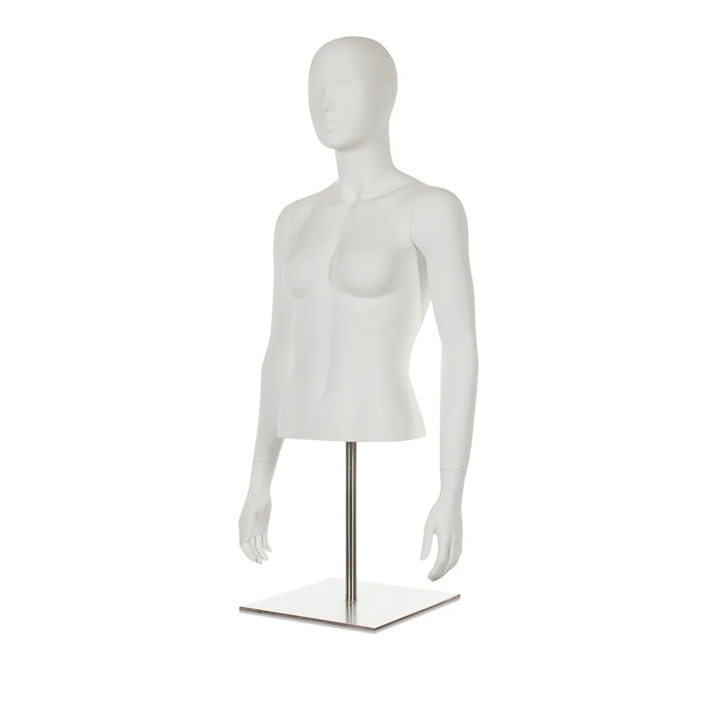 Buste femme avec tête et bras, blanc mat