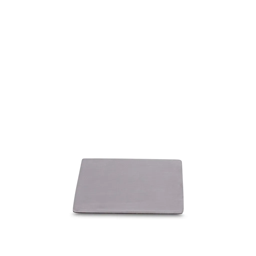 Square base for magnetic hand, brushed steel