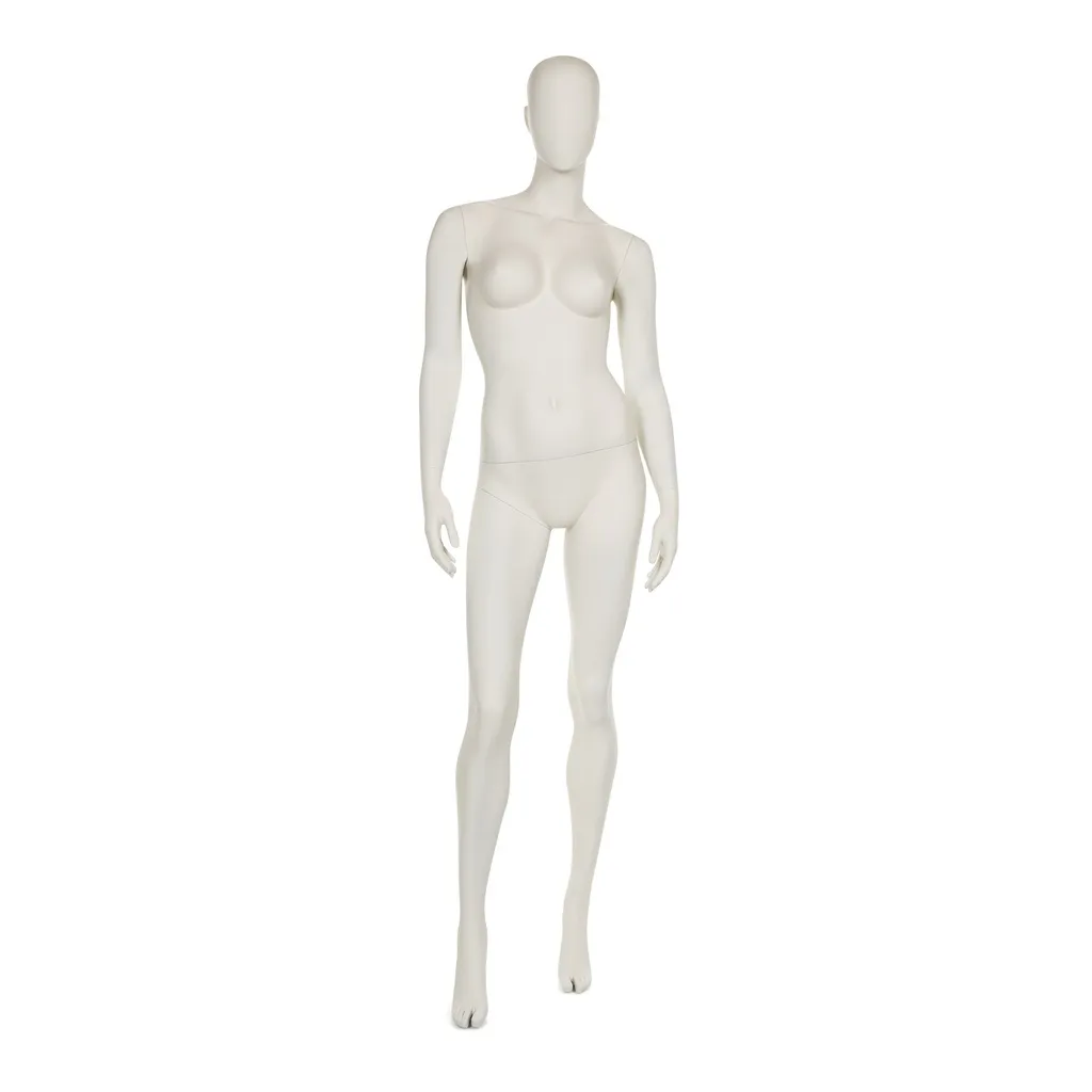 Mannequin femme tête abstraite couleur Blanc lait