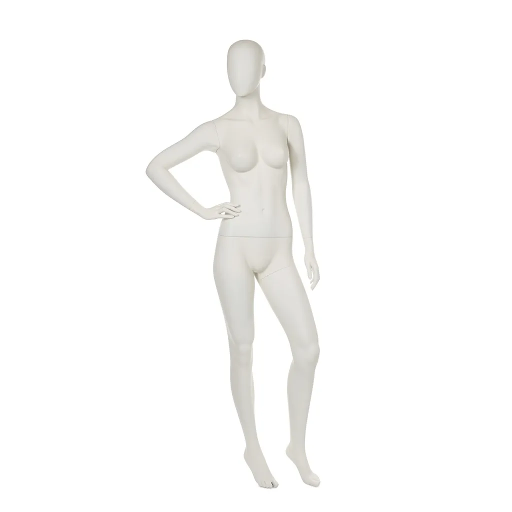 Mannequin femme tête abstraite couleur blanc lait