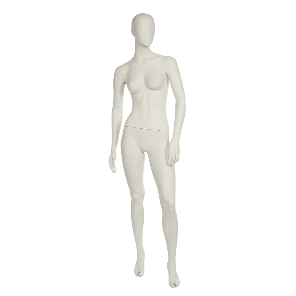 Mannequin femme tête abstraite couleur blanc lait