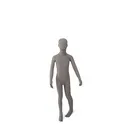 Kinderetalagefiguur faceless unisex 5 jaar  taupe 