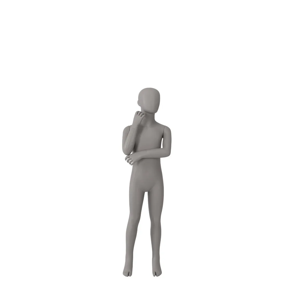 Kinderetalagefiguur faceless unisex 5 jaar  taupe 