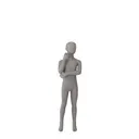 Kinderetalagefiguur faceless unisex 5 jaar  taupe 