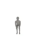 Kinderfigur abstraktem Kopf, 4 J., Strong