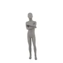 Mannequin enfant 8 ans, tête abstraite, taupe