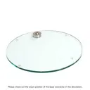 Round base, glass, 42 cm, connector 4 cm, M12